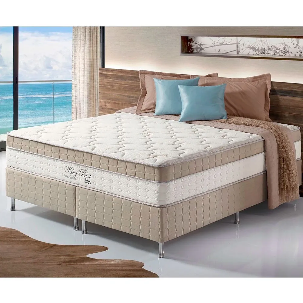 Colchão Casal King Best Anjos Molas Ensacadas 138x188cm Bege - Recife PE